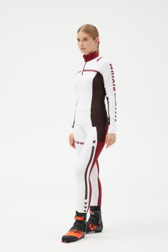 Костюм гоночный Bivium д/жен. "Энергия 2.0" белый_бордовый