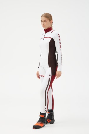 Костюм гоночный Bivium д/жен. "Энергия 2.0" белый_бордовый