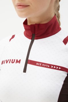 Костюм гоночный Bivium д/жен. "Энергия 2.0" белый_бордовый