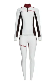 Костюм гоночный Bivium д/жен. "Энергия 2.0" белый_бордовый
