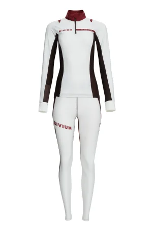 Костюм гоночный Bivium д/жен. "Энергия 2.0" белый_бордовый