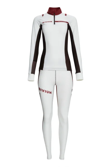 Костюм гоночный Bivium д/жен. "Энергия 2.0" белый_бордовый
