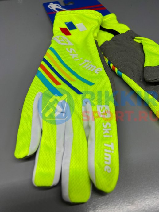 Перчатки лыжероллерные Ski Time салат. S1901 NEW в Твери