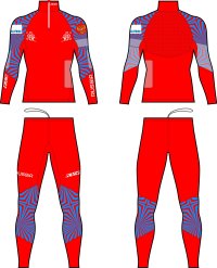 Гоночный костюм KV+ LAHTI 2 pieces suit blue\red 21V118.RUS
