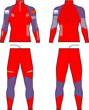 Гоночный костюм KV+ LAHTI 2 pieces suit blue\red 21V118.RUS