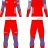 Гоночный костюм KV+ LAHTI 2 pieces suit blue\red 21V118.RUS
