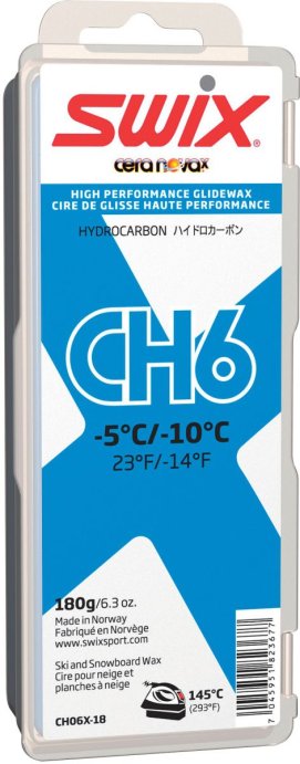 Парафин SWIX CH6X Blue -5C/-10C 180 гр