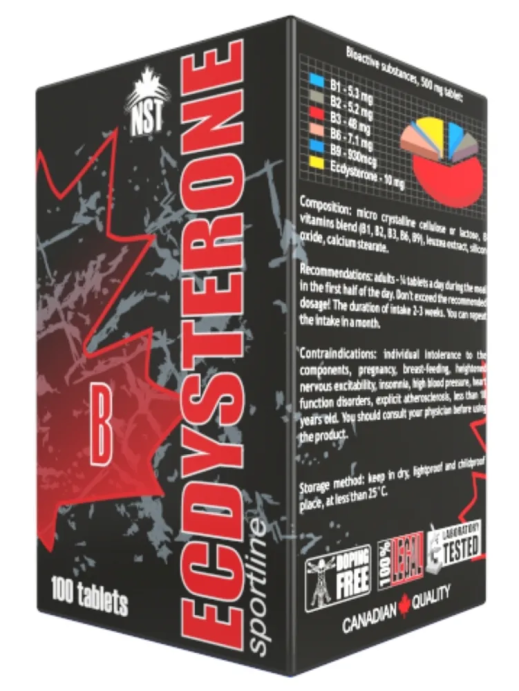 Экдистерон и витамины для мужчин ECDYSTERONE B SPORTLINE 100 т.