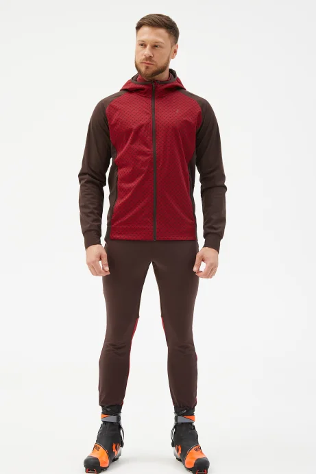 Куртка разминочная Bivium &quot;СноуРан&quot; муж. бордовый_кофейный
