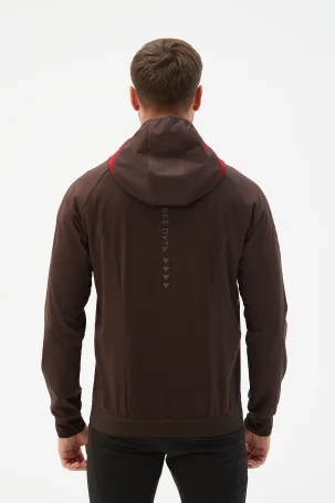 Куртка разминочная Bivium "СноуРан" муж. бордовый_кофейный