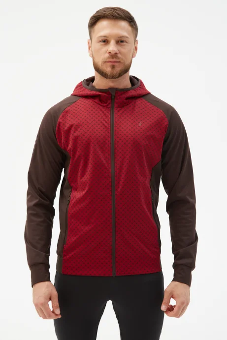 Куртка разминочная Bivium &quot;СноуРан&quot; муж. бордовый_кофейный