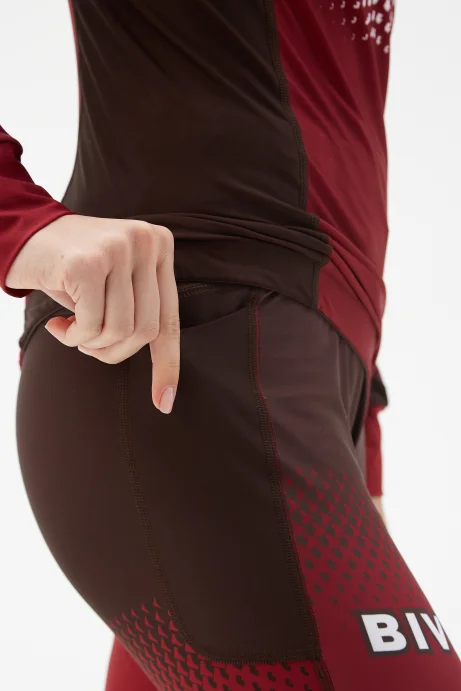 Костюм гоночный Bivium д/жен. "Энергия 2.0" коричневый_бордовый в Твери