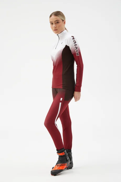 Костюм гоночный Bivium д/жен. "Энергия 2.0" коричневый_бордовый в Твери