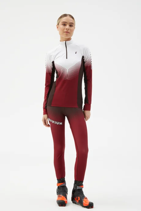 Костюм гоночный Bivium д/жен. "Энергия 2.0" коричневый_бордовый в Твери