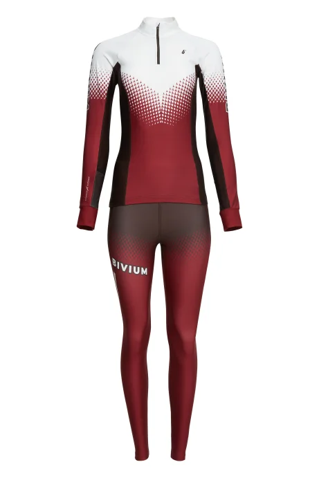 Костюм гоночный Bivium д/жен. "Энергия 2.0" коричневый_бордовый в Твери