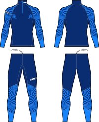 Гоночный костюм KV+ LAHTI 2 pieces dark blue\blue 21V118.42