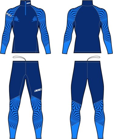 Гоночный костюм KV+ LAHTI 2 pieces dark blue\blue 21V118.42