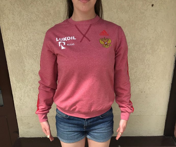 Кофта-свитшот РОССИЯ бордовая