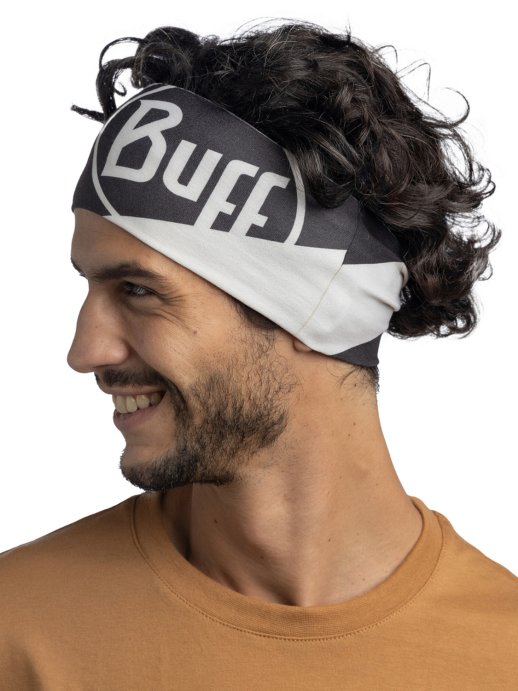 Повязка Buff CoolNet UV Wide Headband Arthy Graphite 133783.901.10.00