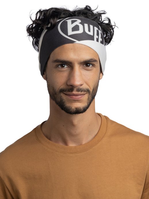 Повязка Buff CoolNet UV Wide Headband Arthy Graphite 133783.901.10.00