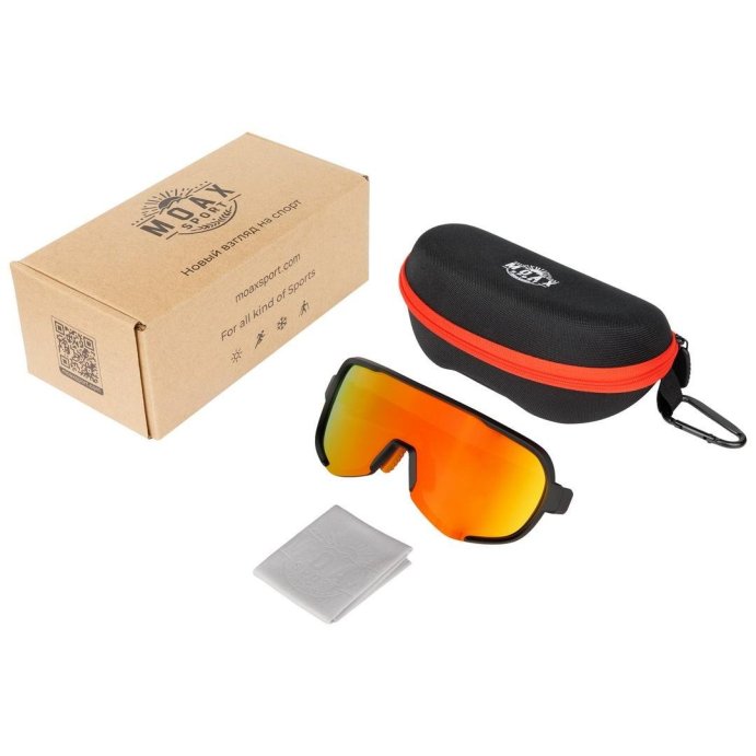 Очки солнцезащитные MOAX BOWL MG024-2 черный/ оранжевый