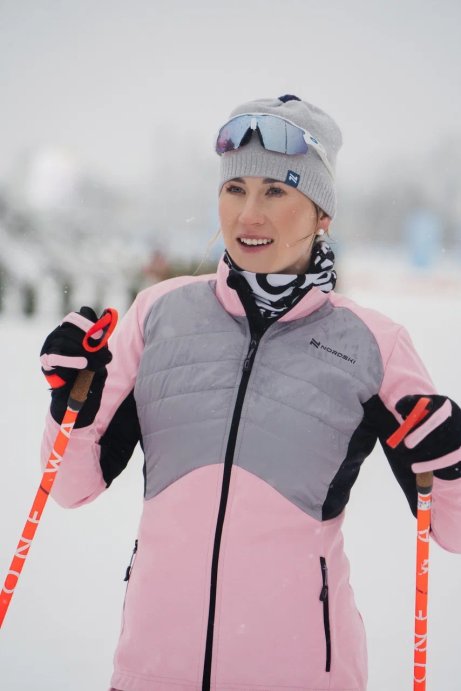 Костюм тренировочный Nordski Hybrid Pro Candy Pink/Grey W NSW606911/NSW707911