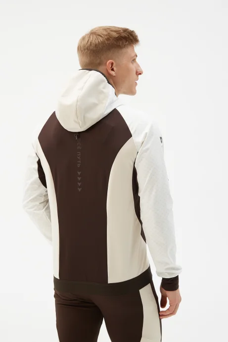 Куртка разминочная Bivium &quot;СноуРан&quot; муж. молочный_кофейный