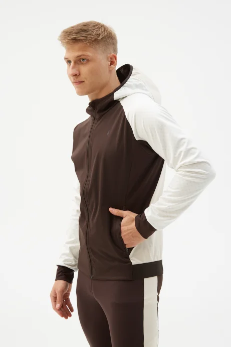 Куртка разминочная Bivium &quot;СноуРан&quot; муж. молочный_кофейный