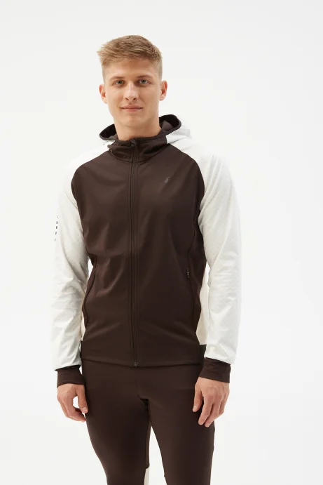 Куртка разминочная Bivium &quot;СноуРан&quot; муж. молочный_кофейный