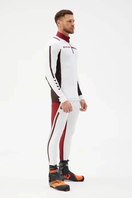 Костюм гоночный Bivium д/муж. &quot;Энергия 2.0&quot; белый_бордовый