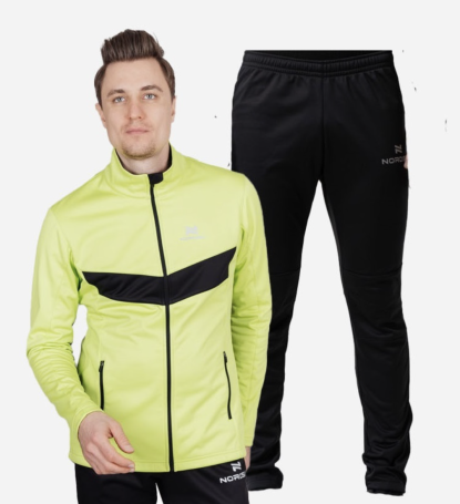 Костюм разминочный Nordski Jr. Base Lime/Black NSJ817180