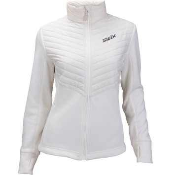Кофта SWIX Blizzard Hybrid на молнии жен. 15266/00025 снежно-белый