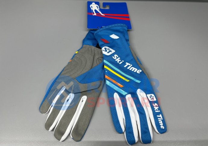 Перчатки лыжероллерные Ski Time синие S1901B NEW