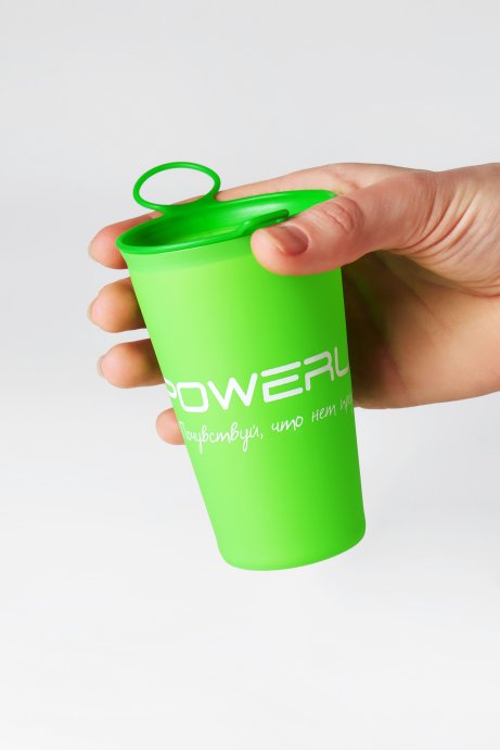 Гибкий стаканчик POWERUP, 200 мл, зеленый
