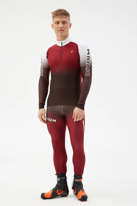 Костюм гоночный Bivium д/муж. &quot;Энергия 2.0&quot; коричневый_бордовый