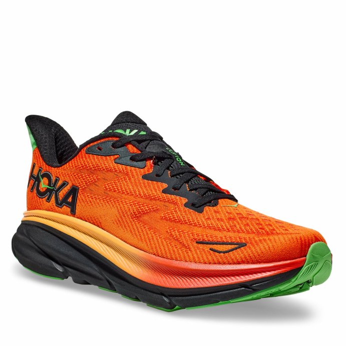 Кроссовки Hoka M CLIFTON 9 Flame / Vibrant Orange в Твери