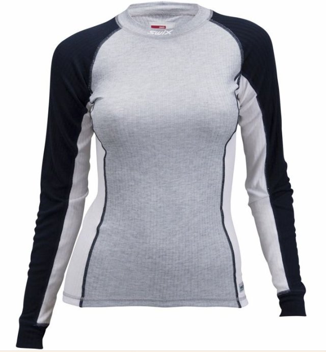 Термофутболка SWIX RaceX LS W 40816/11200 серый меланж в Твери
