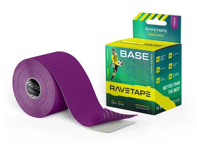Кинезиотейп RaveTape BASE 5×5 Фиолетовый (PURPLE) RVTB-PRP-55