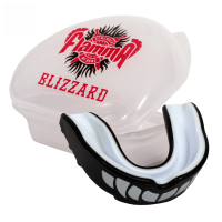 Защита рта (капа) FLAMMA BLIZZARD MONSTER с футляром черный/белый