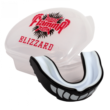 Защита рта (капа) FLAMMA BLIZZARD MONSTER с футляром черный/белый