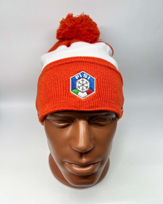 Шапка Kappa K0204 оранж.-бел.