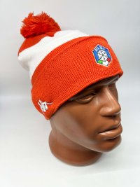 Шапка Kappa K0204 оранж.-бел.