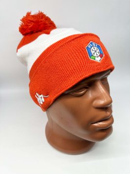Шапка Kappa K0204 оранж.-бел.