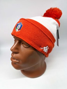 Шапка Kappa K0204 оранж.-бел.