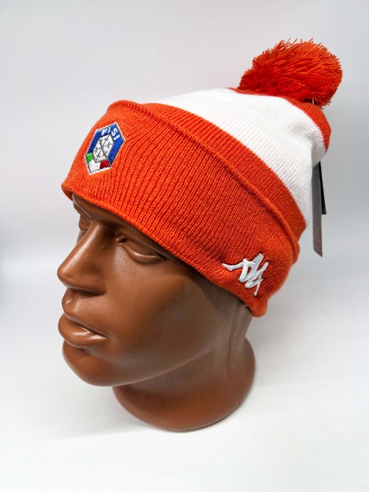 Шапка Kappa K0204 оранж.-бел.