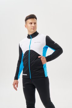 Тренировочная куртка Nordski Pro 2.0 White/Black/Light Blue NSM609390