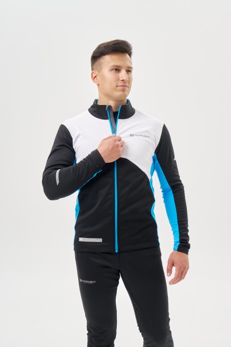 Тренировочная куртка Nordski Pro 2.0 White/Black/Light Blue NSM609390