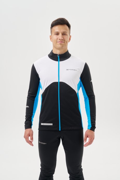 Тренировочная куртка Nordski Pro 2.0 White/Black/Light Blue NSM609390