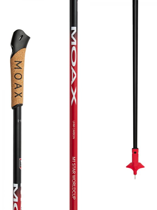 Палки лыжные MOAX M1 Star WORLDCUP 16/9мм без темл.