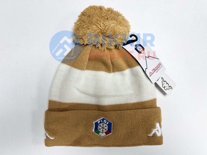 Шапка Kappa K0205 бежев.-бел. в Мурманске